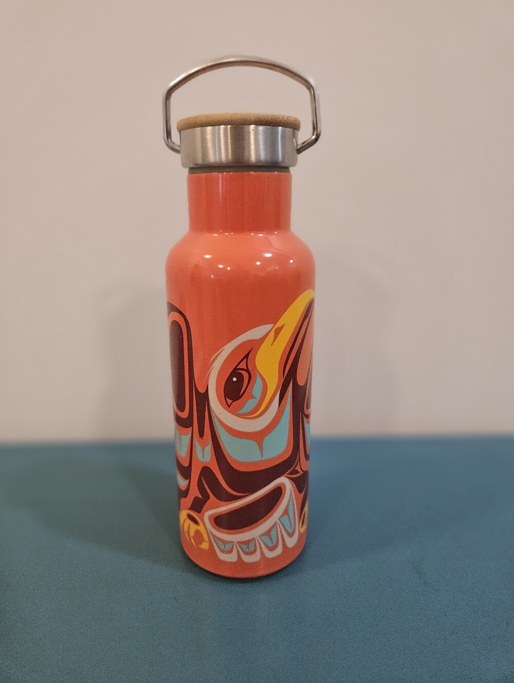 Dancing Eagle Natuve Perserve Water Bottle Pacific Northwest Indigenous Artwork